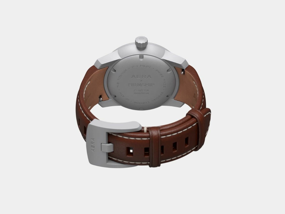 Aera x Firmship P1-Pilot Titanium Edition watch is functional, lightweight, and tough