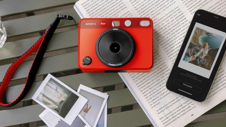 Leica SOFORT 2 hybrid instant camera has a design combining digital tech & analog printing