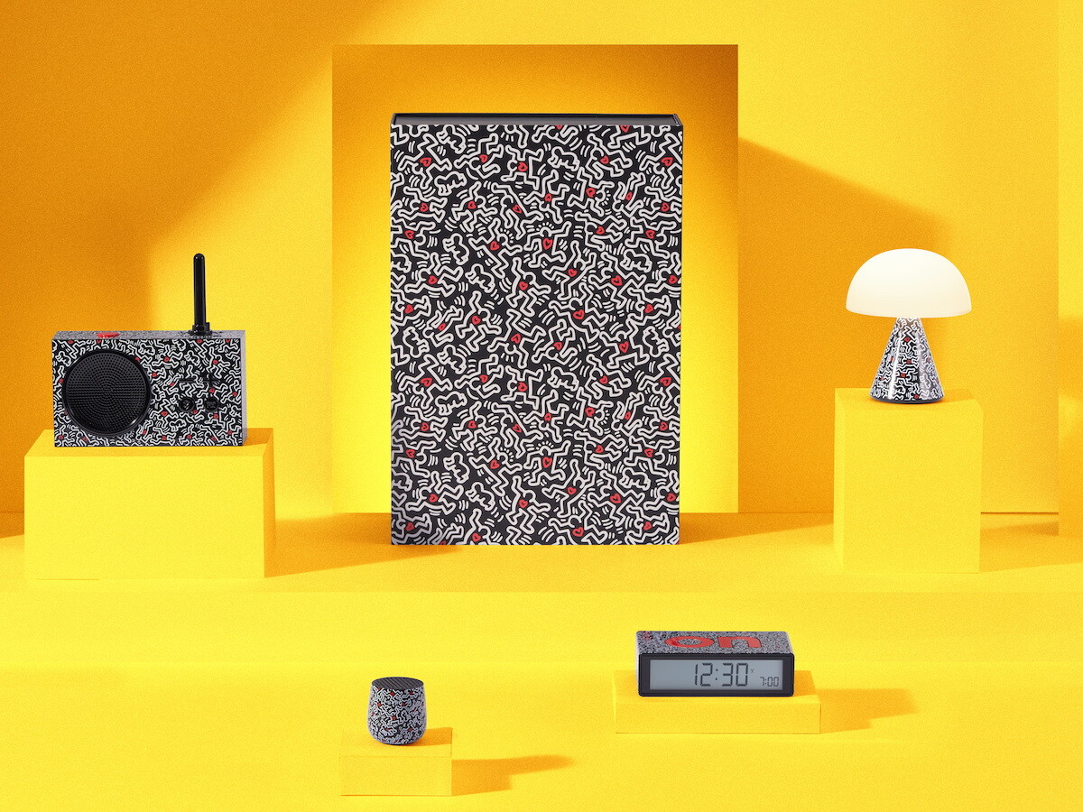 Lexon x Keith Haring collection includes a flip alarm clock, a portable speaker & more