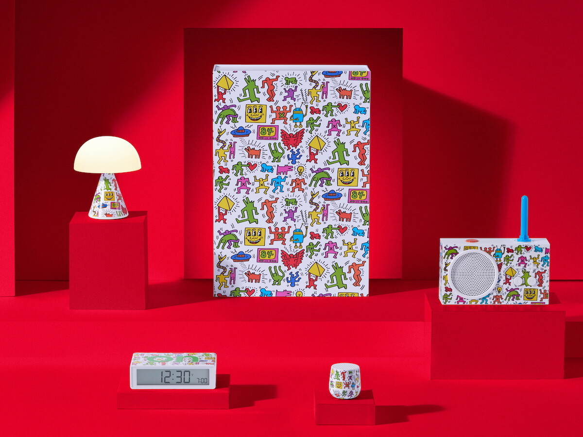 Lexon x Keith Haring collection includes a flip alarm clock, a portable speaker & more