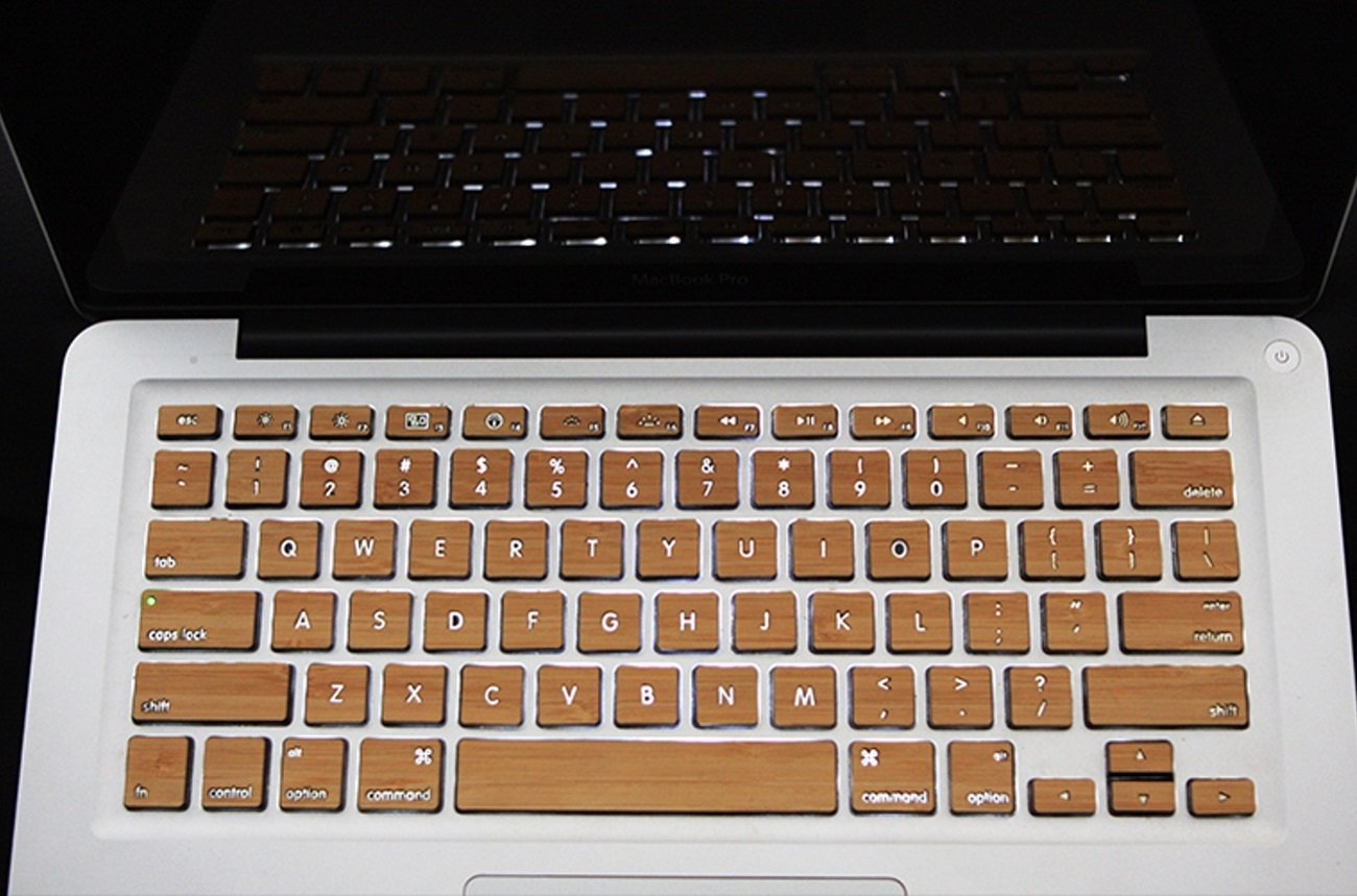Wooden Decal For MacBook Keyboard